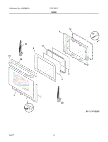 05 - Door parts for Frigidaire Range FFEF3051TWA from AppliancePartsPros.com
