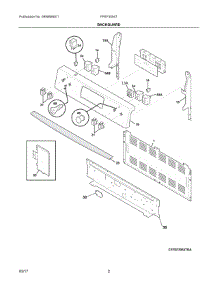 02 - Backguard parts for Frigidaire Range FFEF3054TBA from AppliancePartsPros.com