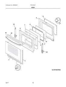 05 - Door parts for Frigidaire Range FFEF3054TBA from AppliancePartsPros.com