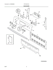 02 - Backguard parts for Frigidaire Range FFEF3054TDA from AppliancePartsPros.com