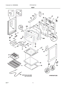 03 - Body parts for Frigidaire Range FFEF3054TDA from AppliancePartsPros.com