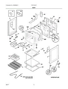 03 - Body parts for Frigidaire Range FFEF3054TWA from AppliancePartsPros.com