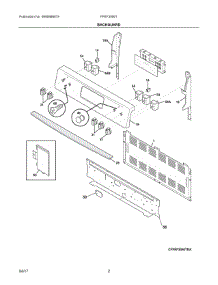 02 - Backguard parts for Frigidaire Range FFEF3056TBA from AppliancePartsPros.com