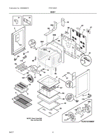 03 - Body parts for Frigidaire Range FFEF3056TBA from AppliancePartsPros.com