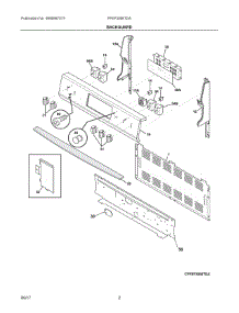 02 - Backguard parts for Frigidaire Range FFEF3056TDA from AppliancePartsPros.com