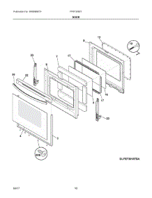 05 - Door parts for Frigidaire Range FFEF3056TWA from AppliancePartsPros.com