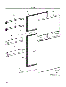 02 - Door parts for Frigidaire Refrigerator FFET1022QW0 from AppliancePartsPros.com