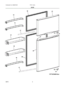 02 - Door parts for Frigidaire Refrigerator FFET1222QB0 from AppliancePartsPros.com