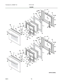 05 - Doors parts for Frigidaire Oven FFET2725PBD from AppliancePartsPros.com