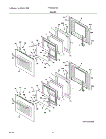 09 - Doors parts for Frigidaire Wall Oven FFET2725PSA from AppliancePartsPros.com