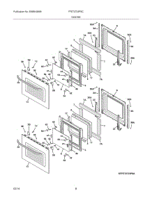 09 - Doors parts for Frigidaire Wall Oven FFET2725PSC from AppliancePartsPros.com