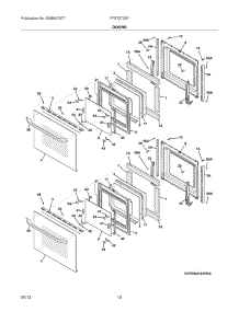 09 - Doors parts for Frigidaire Wall Oven FFET2725PWA from AppliancePartsPros.com