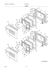 09 - Doors parts for Frigidaire Wall Oven FFET3025PBC from AppliancePartsPros.com