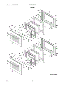 09 - Doors parts for Frigidaire Wall Oven FFET3025PSB from AppliancePartsPros.com