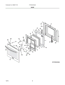 04 - Door parts for Frigidaire Oven FFEW2425QSA from AppliancePartsPros.com