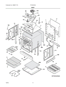 03 - Body parts for Frigidaire Oven FFEW2425QWA from AppliancePartsPros.com