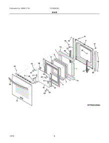 04 - Door parts for Frigidaire Oven FFEW2425QWA from AppliancePartsPros.com