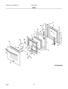 04 - Door parts for Frigidaire Wall Oven FFEW2425QWB from AppliancePartsPros.com