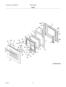 07 - Door parts for Frigidaire Wall Oven FFEW2725PSA from AppliancePartsPros.com