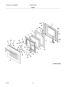 07 - Door parts for Frigidaire Wall Oven FFEW2725PSB from AppliancePartsPros.com