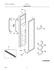 02 - Freezer Door parts for Frigidaire Refrigerator FFEX2315QP1 from AppliancePartsPros.com