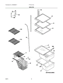 05 - Shelves parts for Frigidaire Refrigerator FFEX2315QS1 from AppliancePartsPros.com