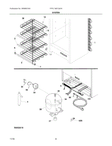 04 - System parts for Frigidaire Freezer FFFU14M1QWH from AppliancePartsPros.com