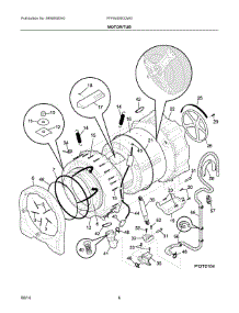 04 - Motor / Tub parts for Frigidaire Washer FFFW4000QW0 from AppliancePartsPros.com