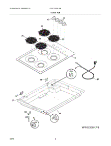 02 - Cook Top parts for Frigidaire Cooktop FFGC3005LWB from AppliancePartsPros.com