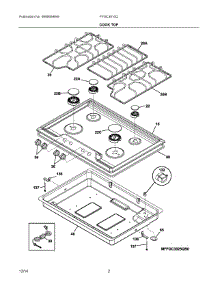 02 - Cook Top parts for Frigidaire Cooktop FFGC3010QSA from AppliancePartsPros.com
