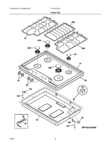 02 - Cook Top parts for Frigidaire Cooktop FFGC3015QWA from AppliancePartsPros.com