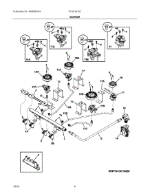 03 - Burner parts for Frigidaire Cooktop FFGC3015QWA from AppliancePartsPros.com