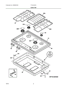 02 - Cook Top parts for Frigidaire Cooktop FFGC3025QBA from AppliancePartsPros.com