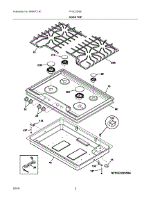 02 - Cook Top parts for Frigidaire Cooktop FFGC3026SBA from AppliancePartsPros.com