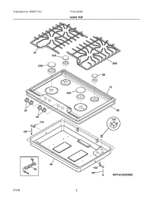 02 - Cook Top parts for Frigidaire Cooktop FFGC3026SSB from AppliancePartsPros.com