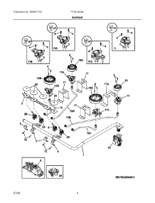 03 - Burner parts for Frigidaire Cooktop FFGC3026SWB from AppliancePartsPros.com