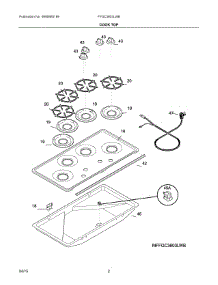 02 - Cook Top parts for Frigidaire Cooktop FFGC3603LWB from AppliancePartsPros.com