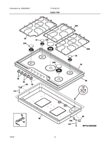 02 - Cook Top parts for Frigidaire Cooktop FFGC3610QSA from AppliancePartsPros.com