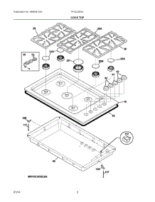 02 - Cook Top parts for Frigidaire Cooktop FFGC3625LWC from AppliancePartsPros.com