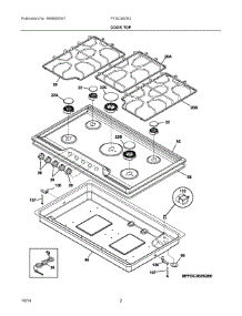 02 - Cook Top parts for Frigidaire Cooktop FFGC3625QWA from AppliancePartsPros.com