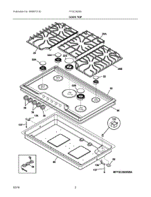 02 - Cook Top parts for Frigidaire Cooktop FFGC3626SBA from AppliancePartsPros.com