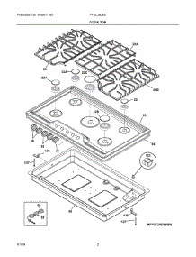 02 - Cook Top parts for Frigidaire Cooktop FFGC3626SSB from AppliancePartsPros.com