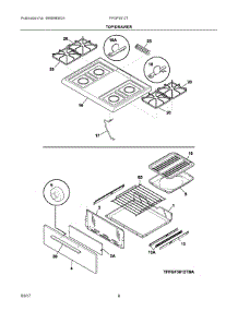 05 - Top / Drawer parts for Frigidaire Range FFGF3012TBA from AppliancePartsPros.com