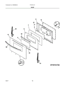 06 - Door parts for Frigidaire Range FFGF3012TBA from AppliancePartsPros.com