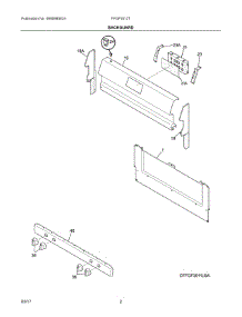 02 - Backguard parts for Frigidaire Range FFGF3012TWA from AppliancePartsPros.com