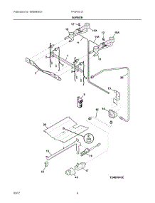 03 - Burner parts for Frigidaire Range FFGF3012TWA from AppliancePartsPros.com