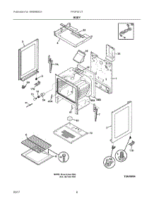04 - Body parts for Frigidaire Range FFGF3012TWA from AppliancePartsPros.com
