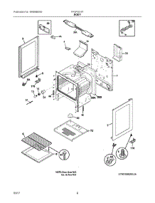 04 - Body parts for Frigidaire Range FFGF3016TBA from AppliancePartsPros.com