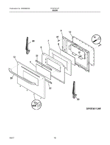 06 - Door parts for Frigidaire Range FFGF3016TBA from AppliancePartsPros.com