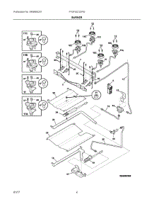 03 - Burner parts for Frigidaire Range FFGF3021ZWG from AppliancePartsPros.com
